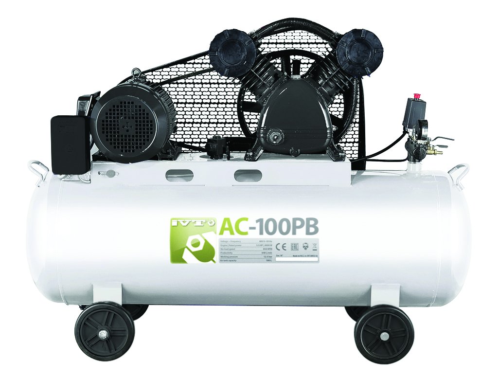 Компрессор AC-100PB (380В, 4000Вт, 100л, 648л/мин, 12,5атм, 115кг) IVT