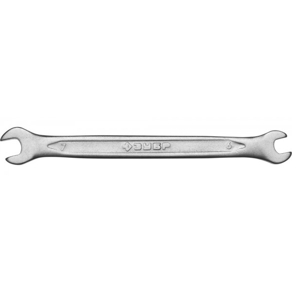 Ключ ЗУБР "МАСТЕР" гаечный рожковый 6х7мм, Cr-V сталь, хромированный