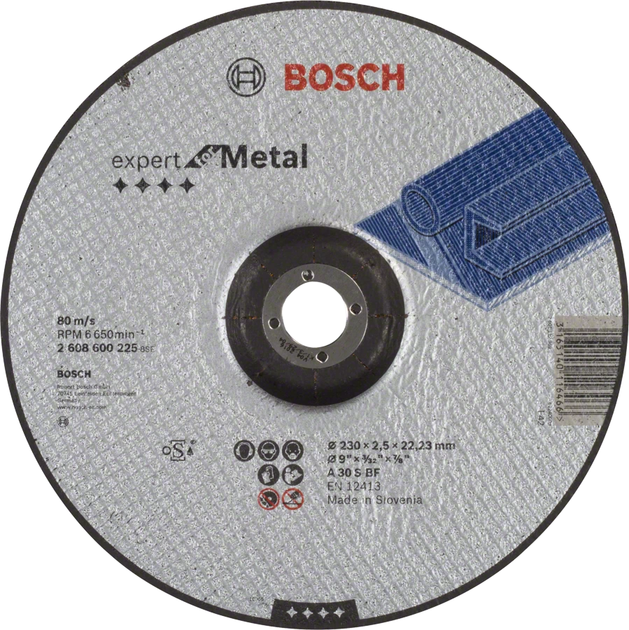 Круг отрезной Expert по металлу 230х2,5х22мм, вогнутый BOSCH