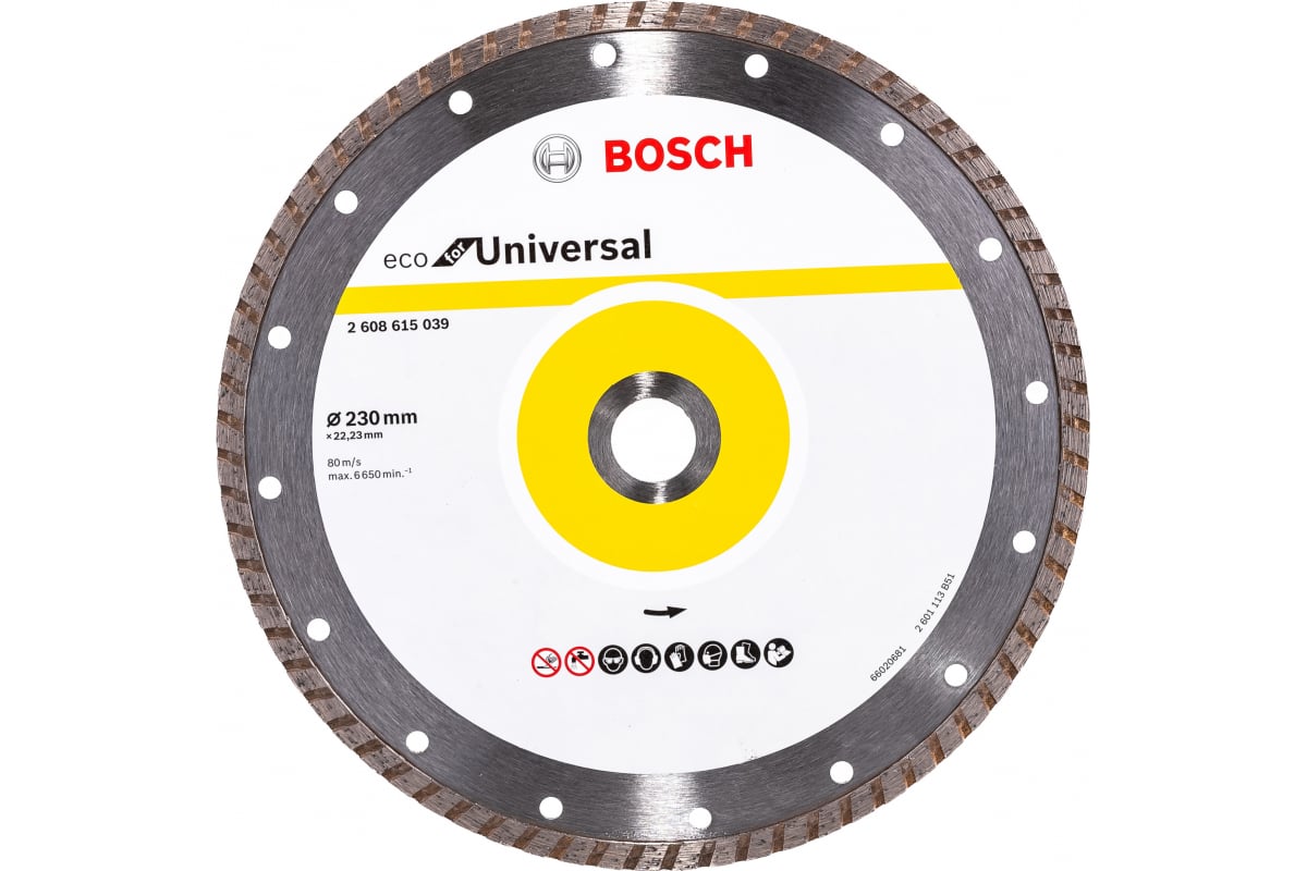 Алмазный диск ECO Universal Turbo 230х22,23мм BOSCH