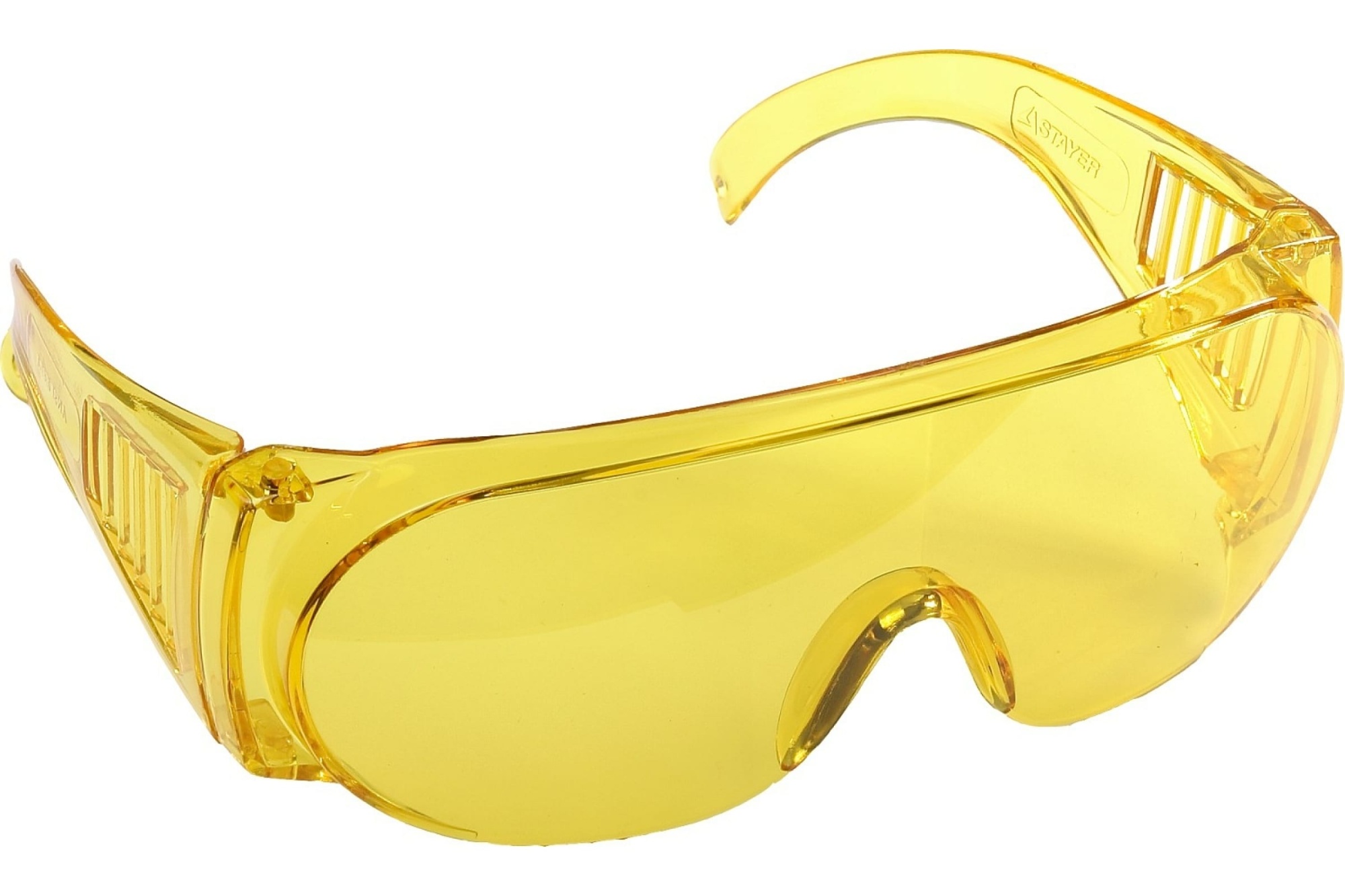 Очки защитные жёлтые, поликарбонатная линза с боковой вентиляцией Stayer "Standard"