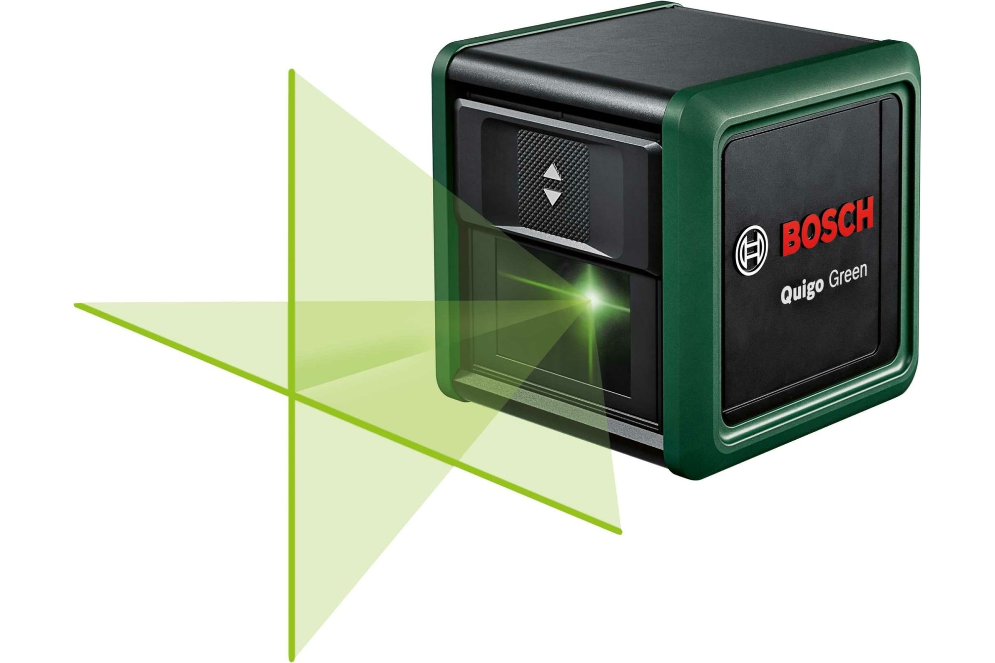 Лазерный нивелир Quigo Green (диапазон до 12м, погрешность ±0,8мм/м, самовырав., + держ. MM2) BOSCH