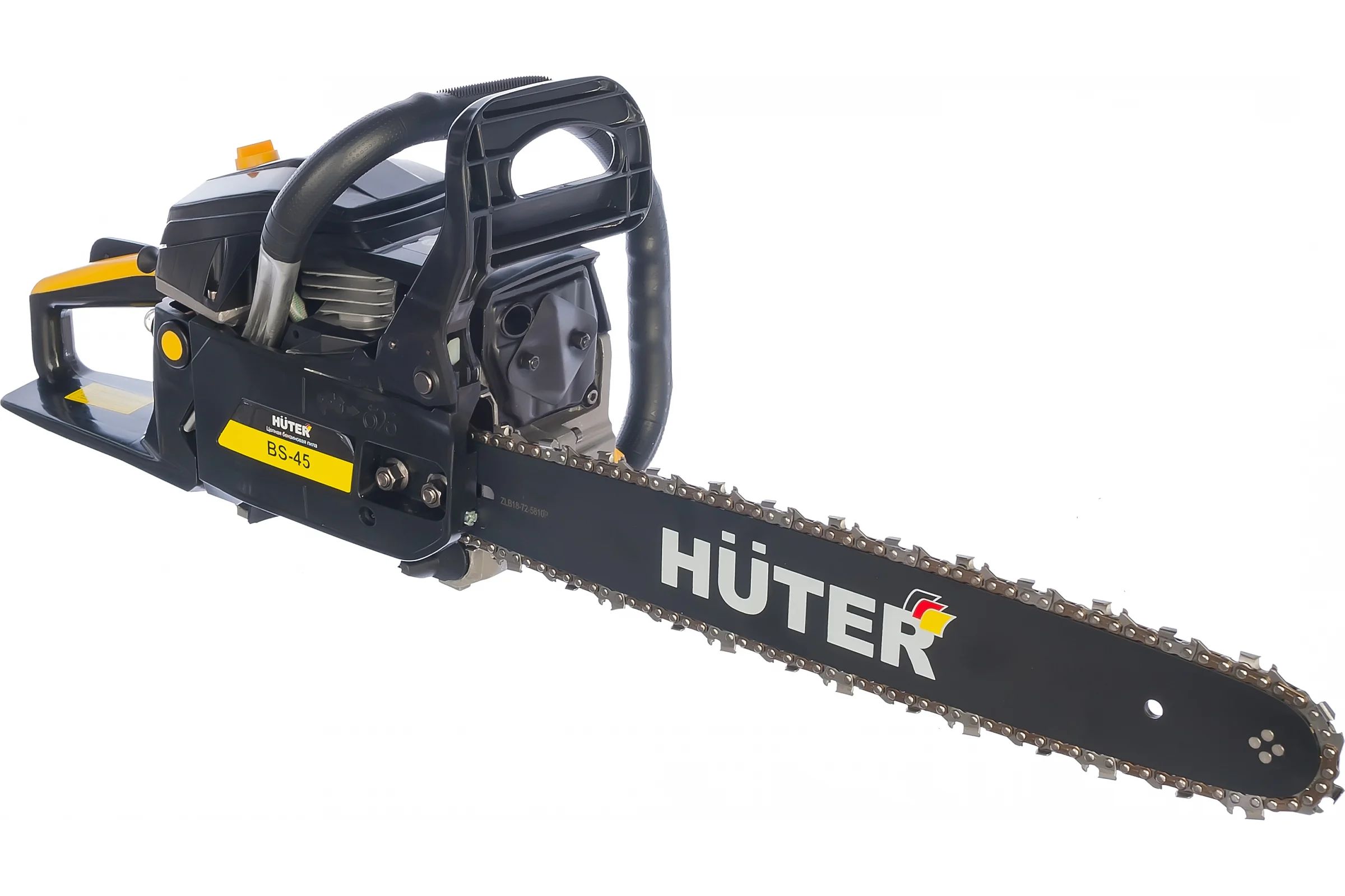 Бензопила BS-45 (3,1л.с., 2,3кВт, 45см3, шина 45см, ручной стартер с плавным пуском) HUTER