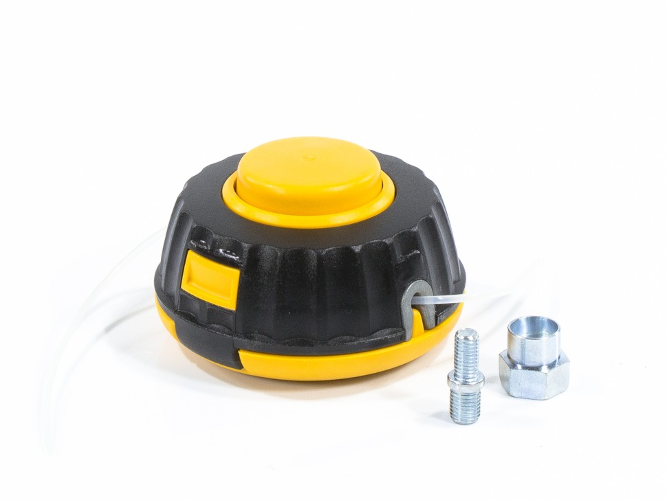 Катушка полуавтоматическая, леска Ø1,6-2,4мм, гайка М10х1,25, левая резьба DENZEL