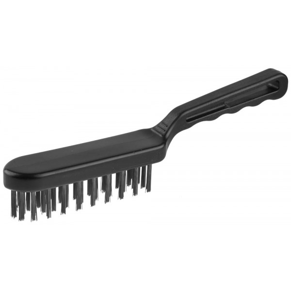 Щетка проволочная "Профи" стальная 4 ряда с пластмассовой ручкой Stayer