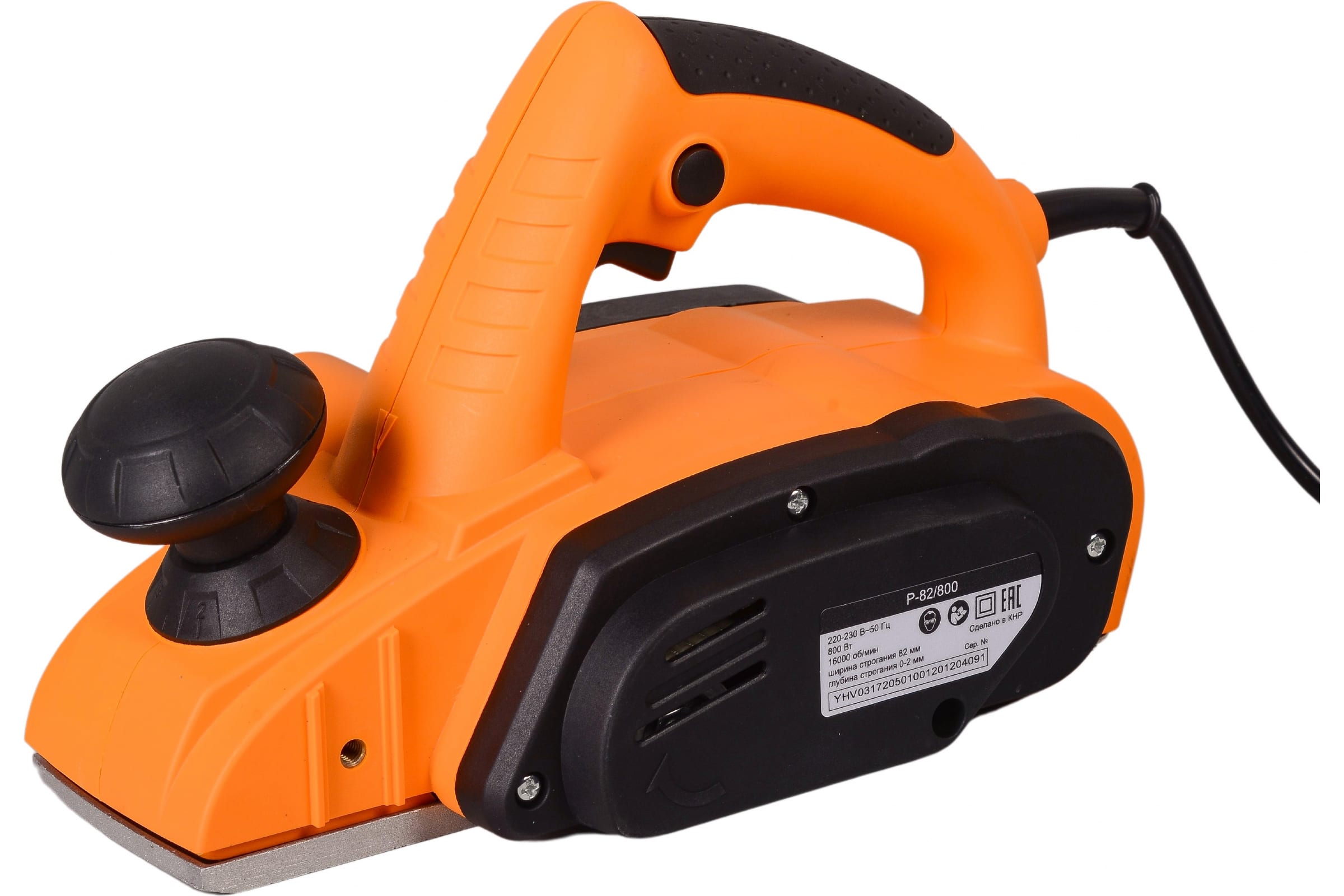 Рубанок Р-82/800 (800Вт, 82мм, 0-2мм, 16000об/мин) ВИХРЬ
