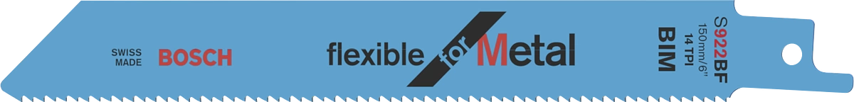 Сабельная пилка по металлу S 922BF, 150х19х0,9мм BOSCH