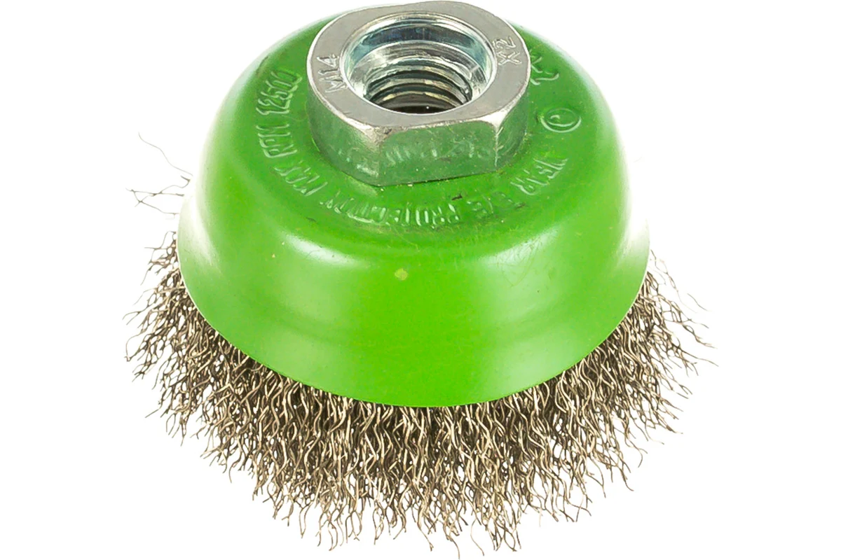 Щётка чашечная для УШМ Ø65мм, волнистая проволока 0,3мм из нержавеющей стали BOSCH