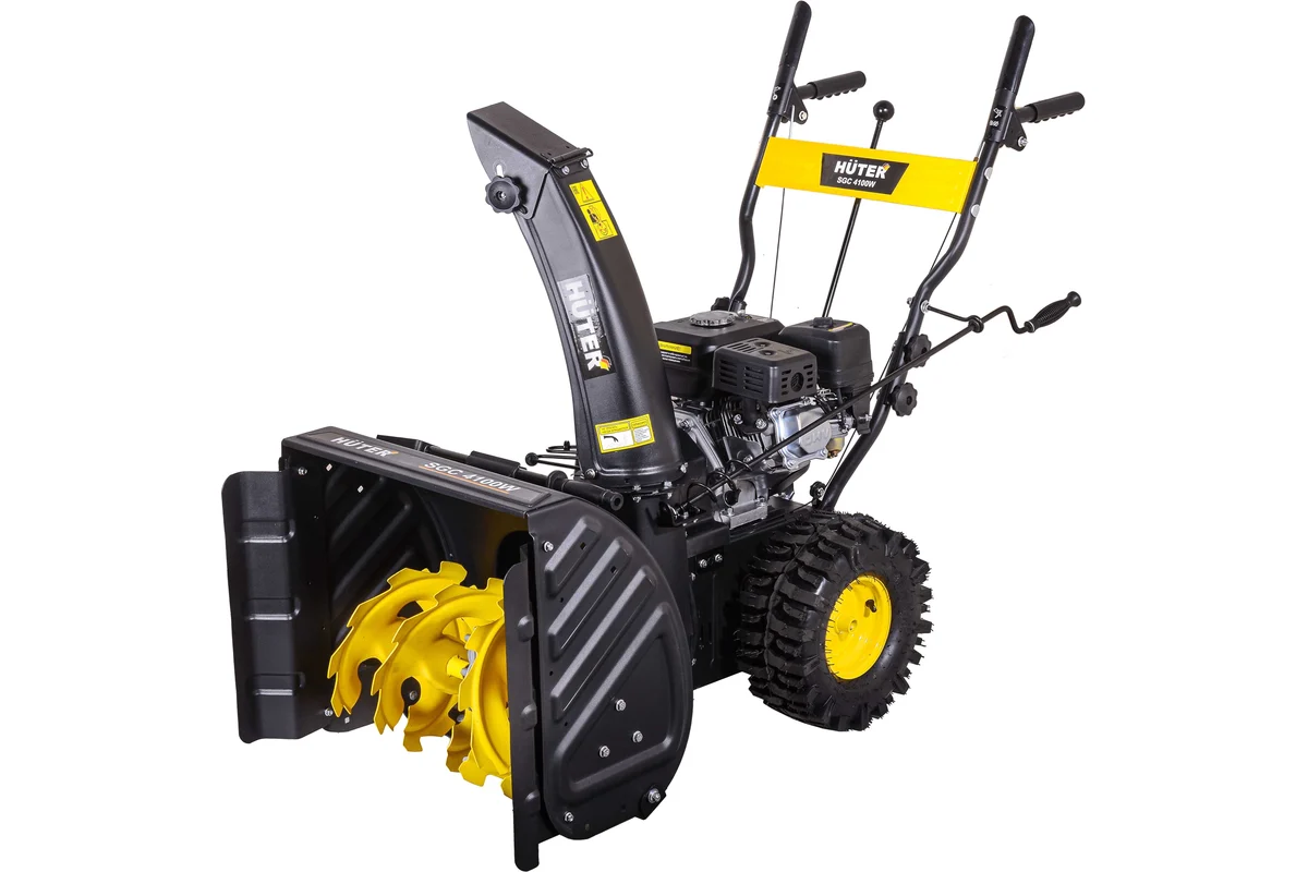 Снегоочиститель SGC 4100W (7,0л.с, захват 680х540см, скорости: 5 вперёд/2 назад, стартер ручной, бак 3,6л, 78кг) HUTER