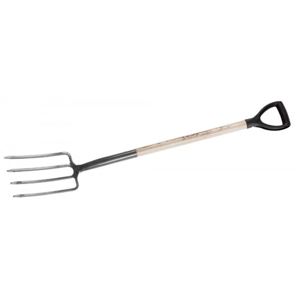 Вилы садовые ЗУБР "Мастер" ФАВОРИТ, дерев.черенок из ясеня, пласт.рукоятка 280x180x1200мм