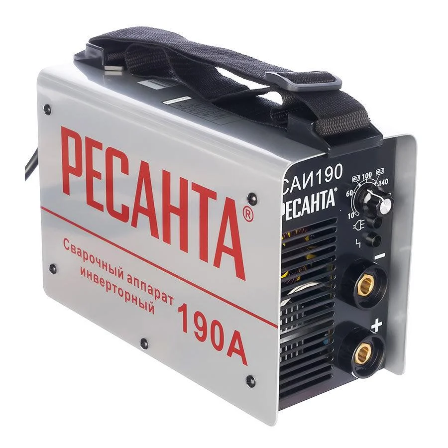 Сварочный инвертор САИ 190 (10-190А, 140-260В, ток 22А, Ø5мм, ПВ70%, 4,7кг) Ресанта