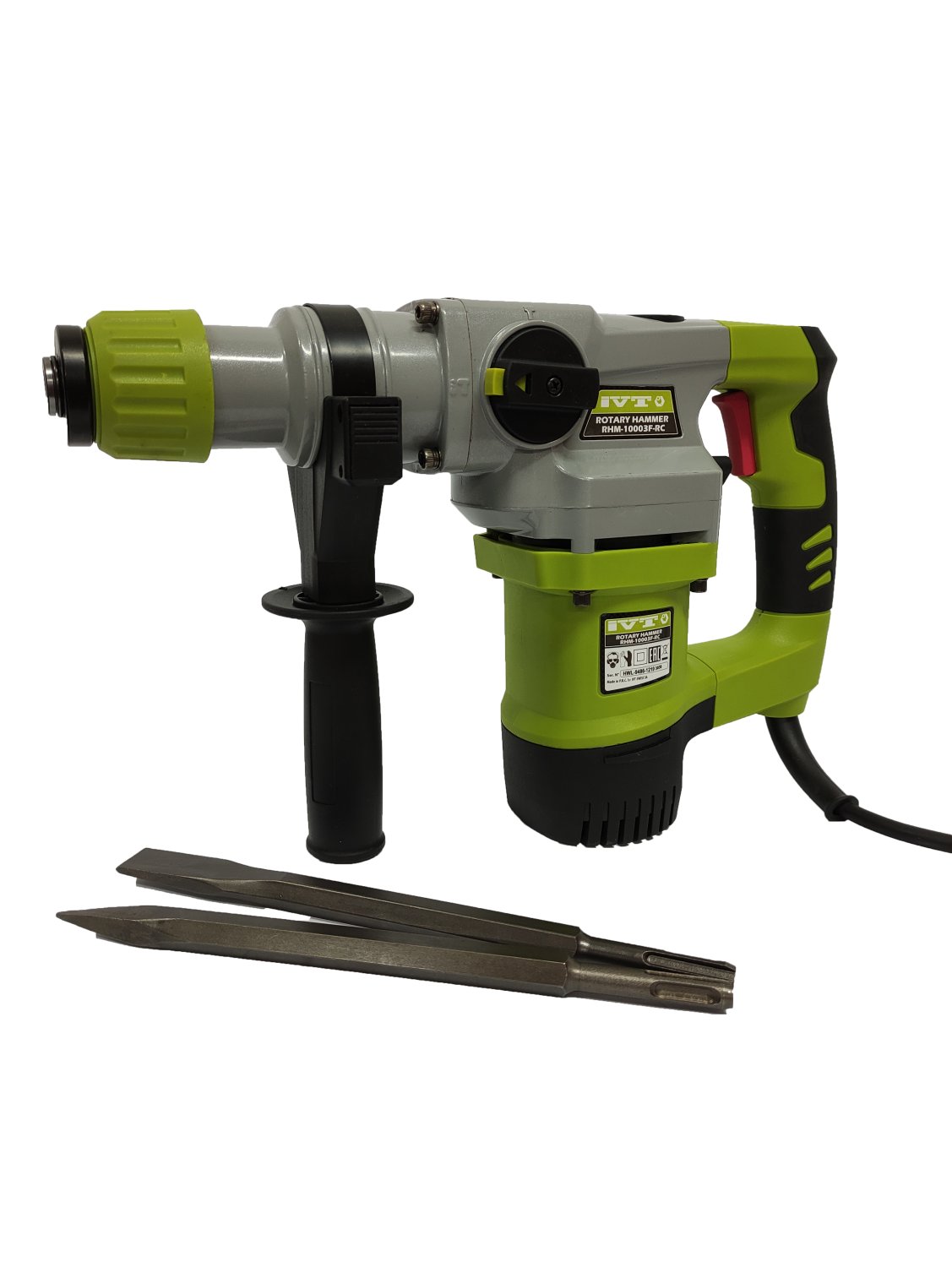 Перфоратор RHM-1000-3F-RC (1050Вт, SDS+, 3реж, бетон 32мм, 4,5Дж, кейс) IVT