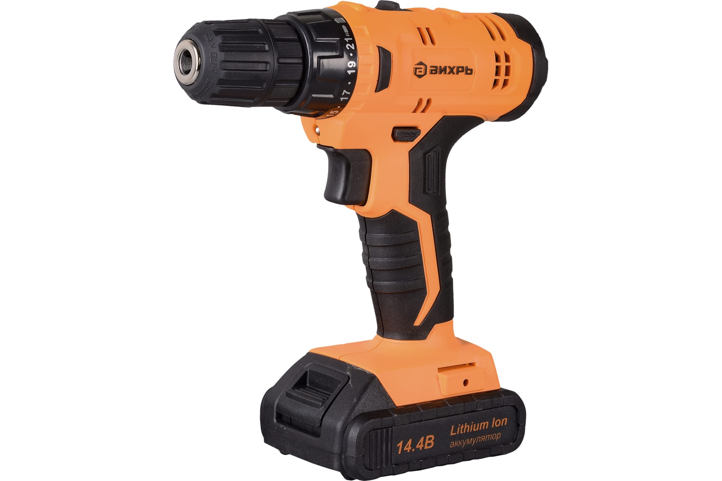 Аккум.дрель-шуруповёрт ДА-14,4Л-2К (14,4В, Li-lon, 2х2Ач, 30Нм, патр.б/з10мм, кейс) ВИХРЬ