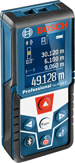 Лазерный дальномер GLM 50С (диапазон 50м, погрешность ±1,5мм, с функцией уклономера, 0-360°) BOSCH