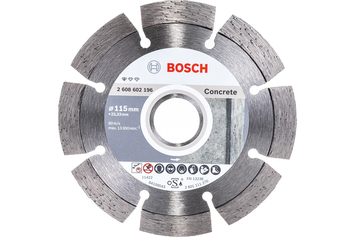 Диск алмазный Standard for Concrete 115х22,23мм BOSCH)