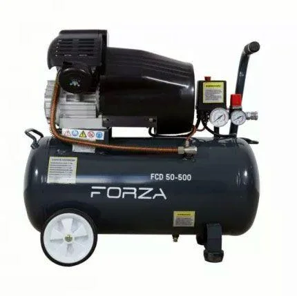 Компрессор FCD-50/500 (220В, 2200Вт, ресивер 50л, 500л/мин, 8атм, 2 цилиндра, 41кг, медь) FORZA