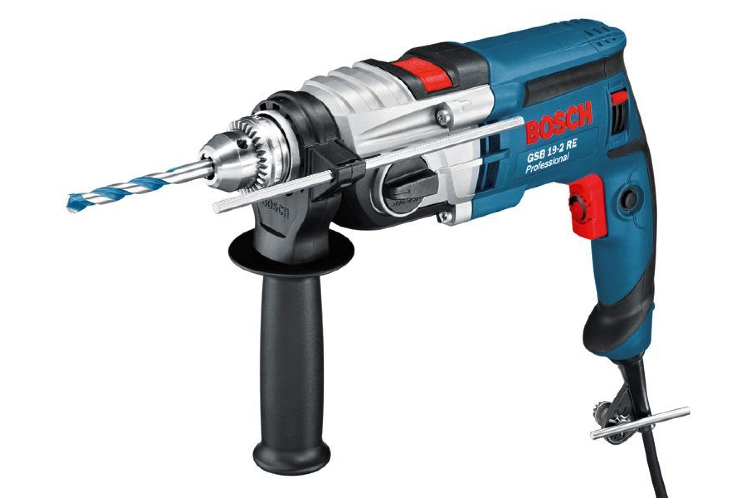 Дрель GSB 19-2RE (850Вт, удар, реверс, патр.13мм, мет.корпус редуктора, кейс) BOSCH