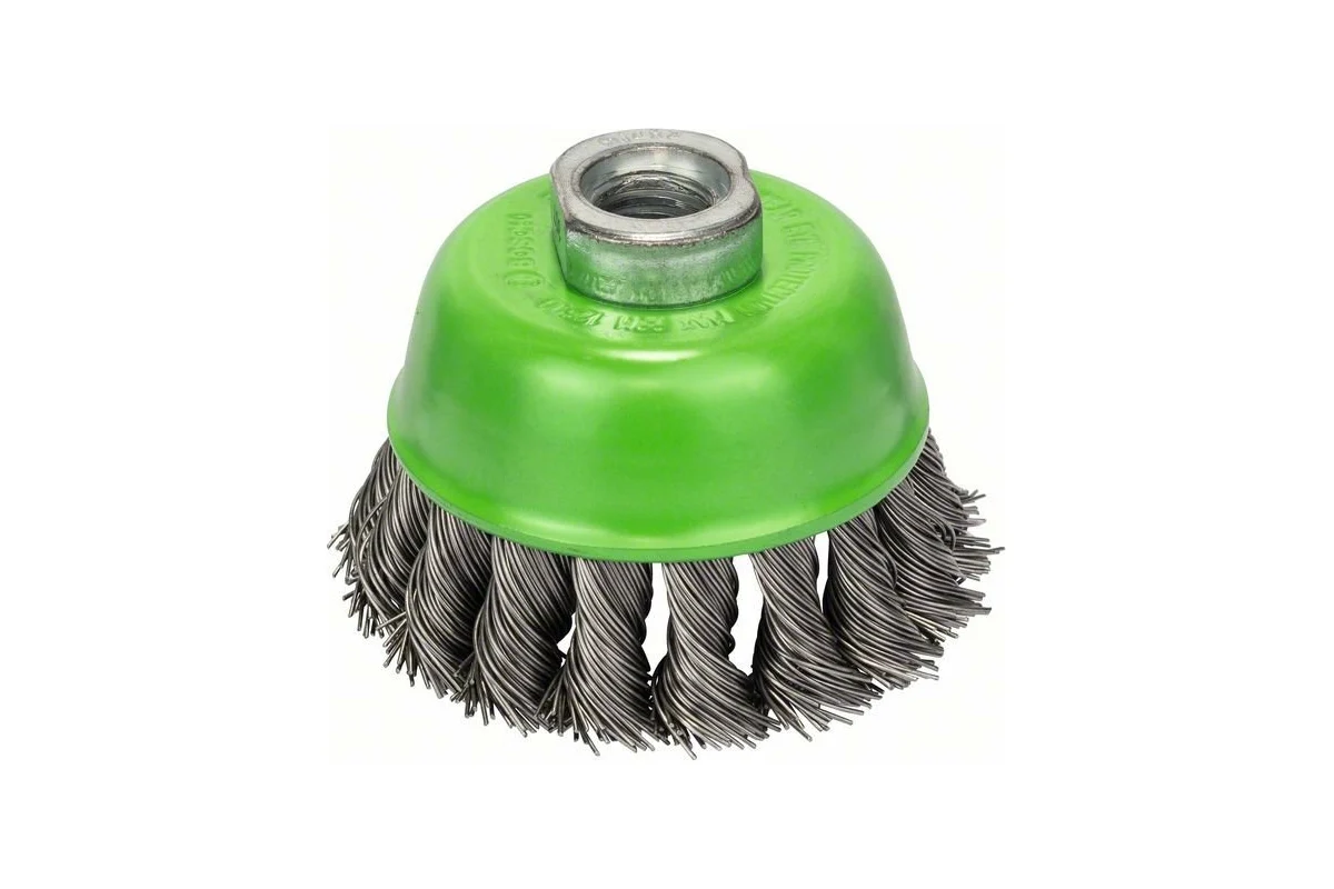 Щётка чашечная для УШМ Ø75мм, пучки проволоки 0,5мм из нержавеющей стали BOSCH