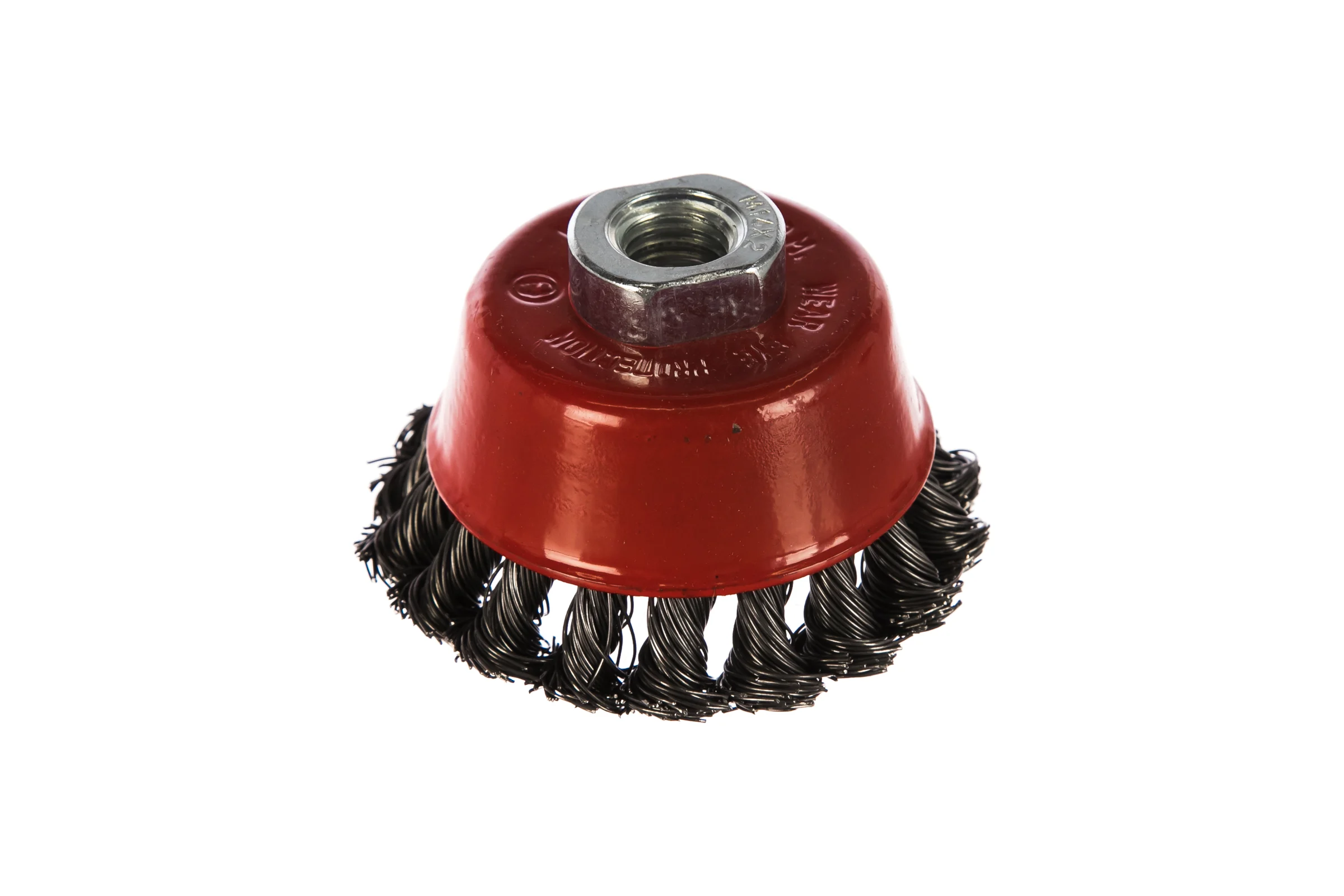 Щётка для УШМ чашечная Ø75мм, М14, крученая проволока 0,5мм MATRIX