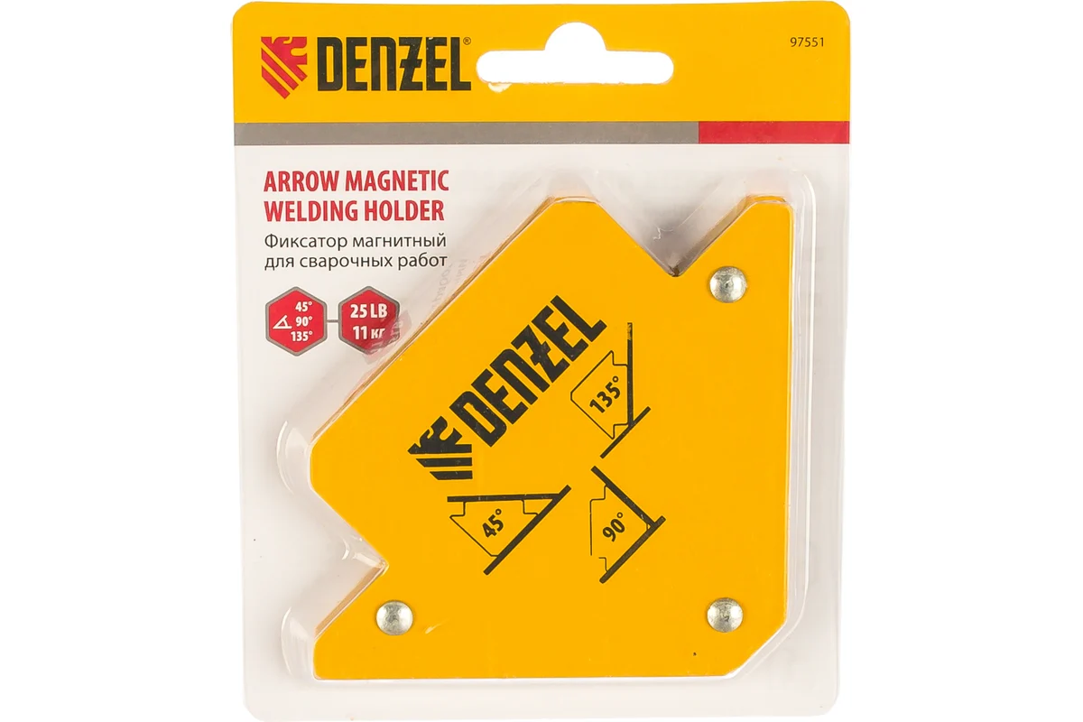 Фиксатор магнитный, усилие 25LB, для сварочных работ DENZEL