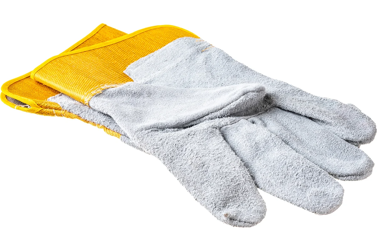 Перчатки спилковые комбинированные, усиленные, размер XL, СИБРТЕХ