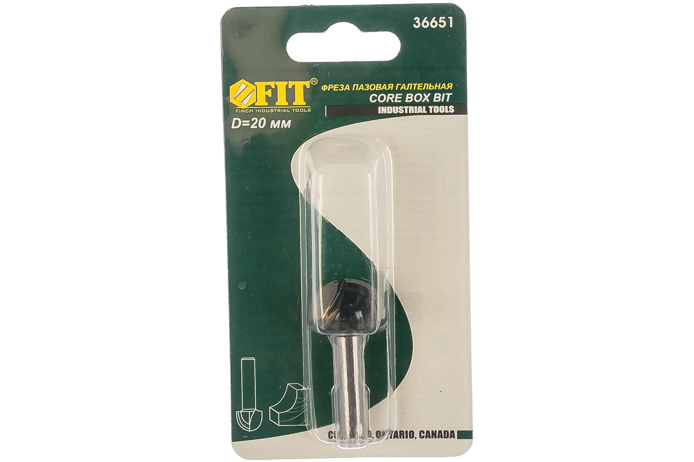 Фреза пазовая галтельная 20х12х49мм FIT