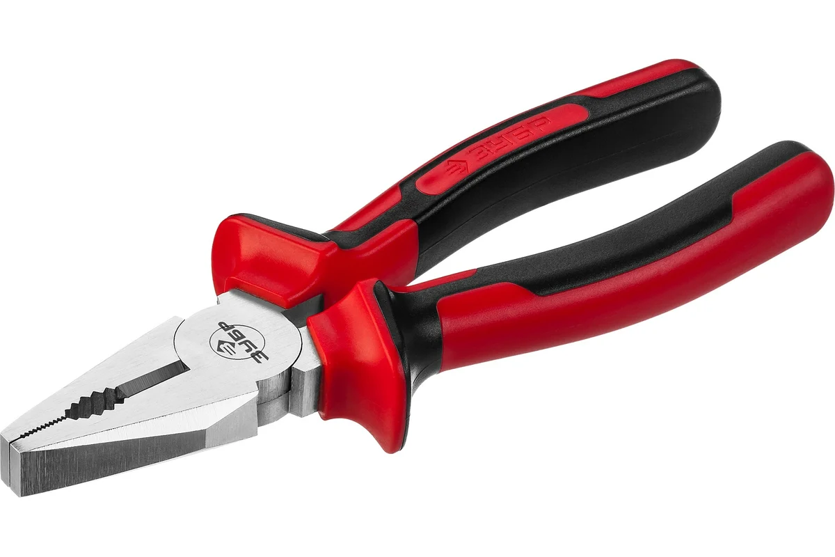 Пассатижи ЗУБР "Мастер" 180мм, хромированные, маслобензостойкие рукоятки