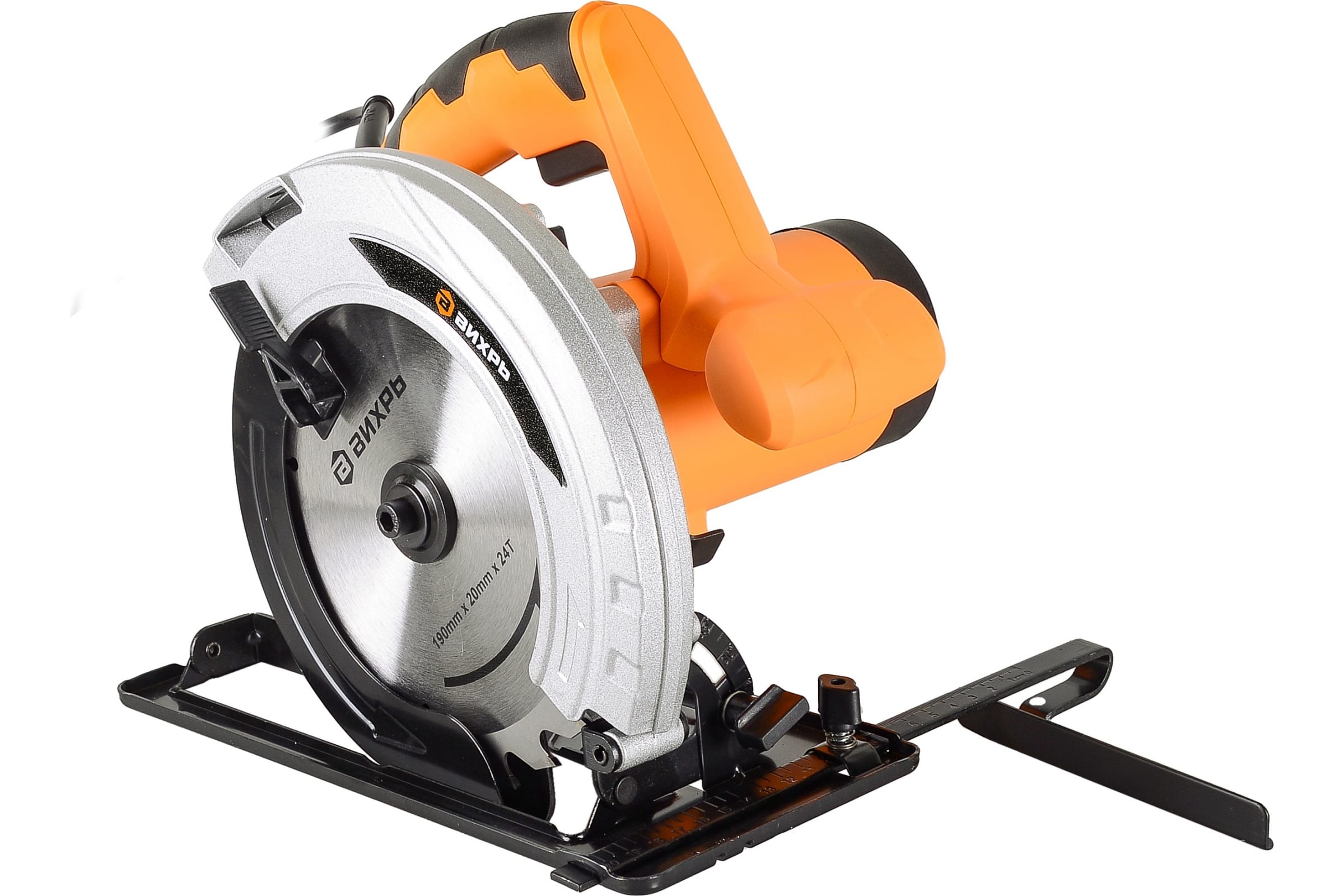 Пила дисковая ДП-190/1800 (1800Вт, Ø190х20мм, пропил 68мм, 5500об/мин) ВИХРЬ