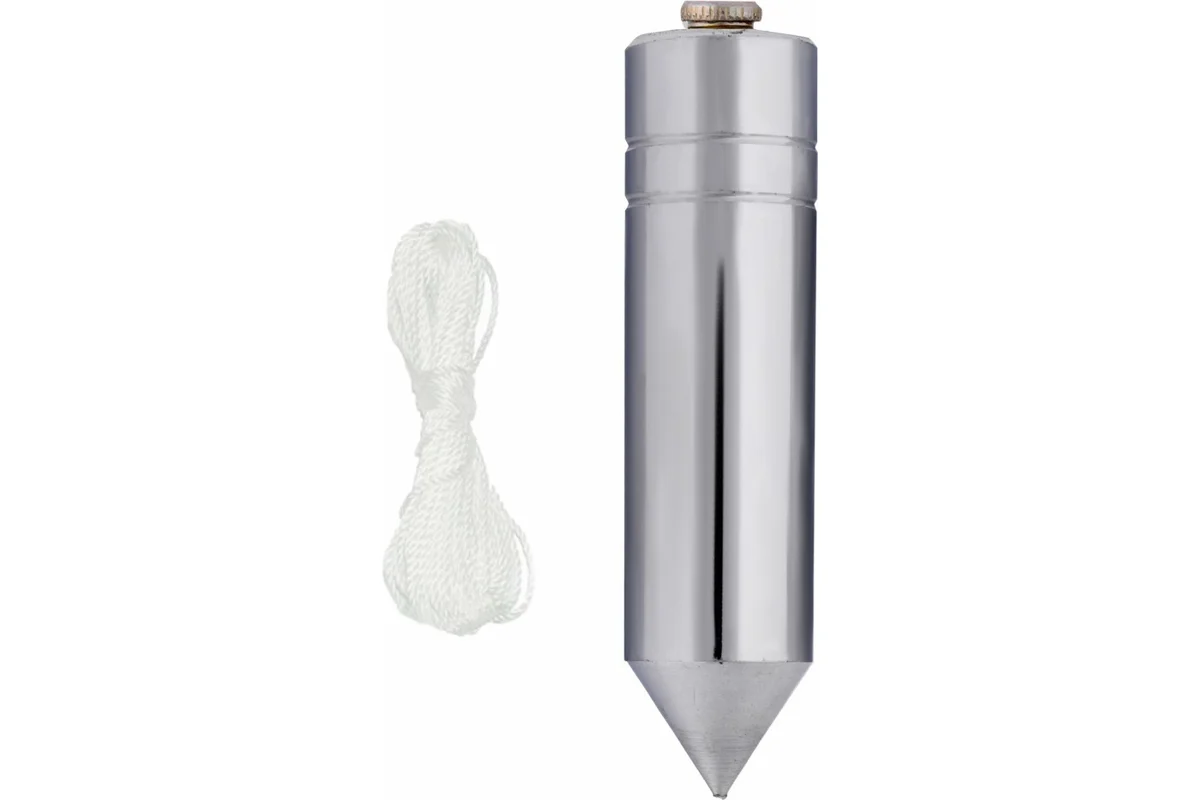 Отвес цилиндрический 400г, шнур 5м MATRIX