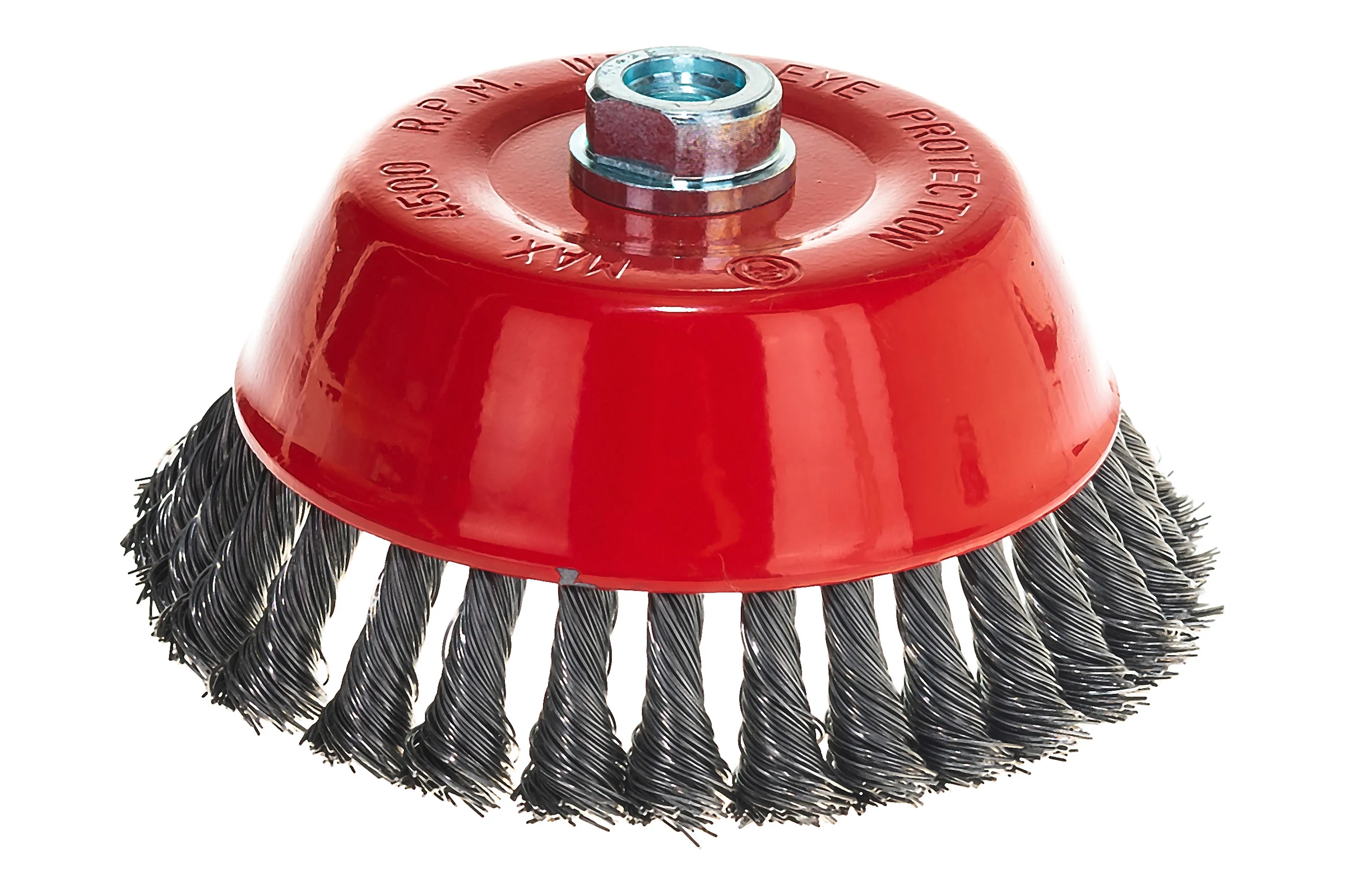 Щётка для УШМ чашечная Ø150мм, М14, крученая проволока 0,5мм MATRIX