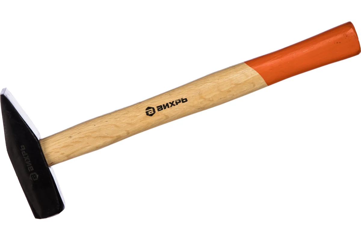 Молоток 0,8кг, квадратный боёк, с деревянной рукояткой ВИХРЬ