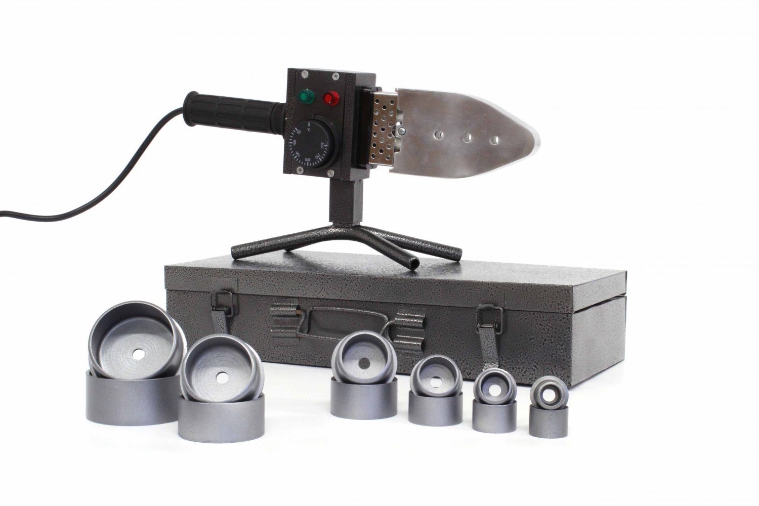 Паяльное устройство PW-1500 (700-1500Вт, 0-300°С, Ø20-63мм, кейс + набор инструмента) IVT