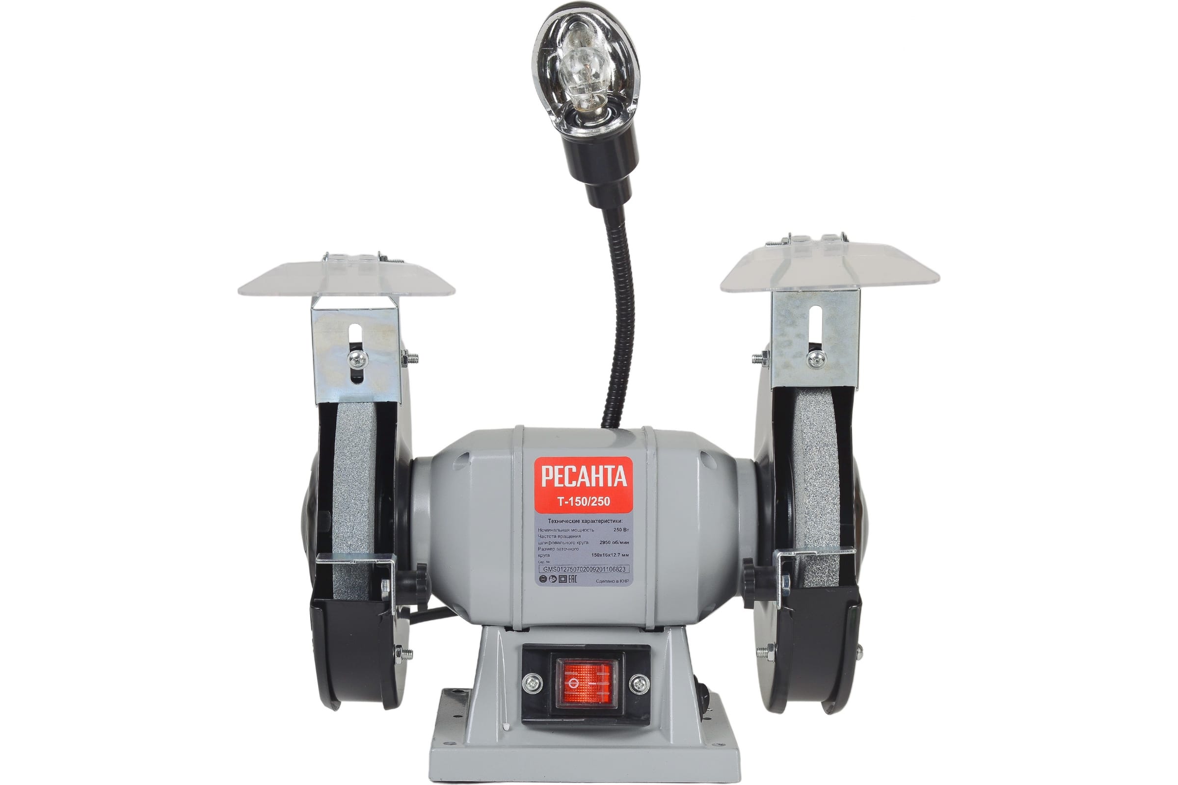 Станок заточной Т-150/250 (250Вт, Ø150х16х12,7мм, 2950 об/мин, 5,3кг) РЕСАНТА