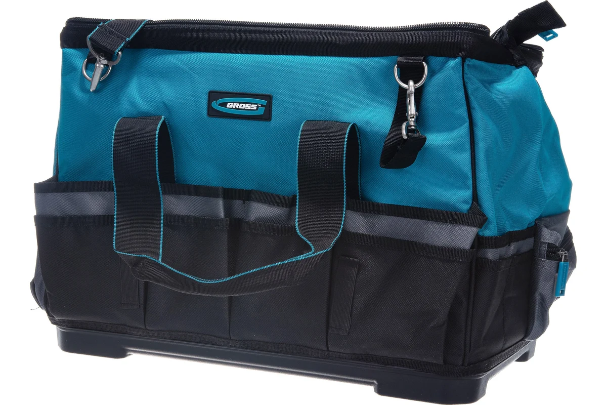 Сумка для инструмента Handwerker, 42 кармана, 475х260х360мм, пластиковое дно, наплечный ремень GROSS