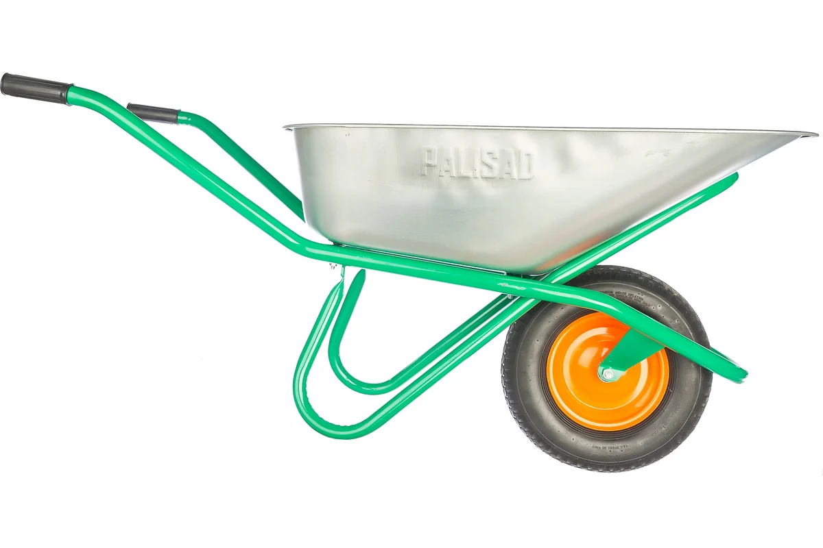 Тачка садово-строительная, усиленная, грузоподъемность 200кг, объем 90л PALISAD