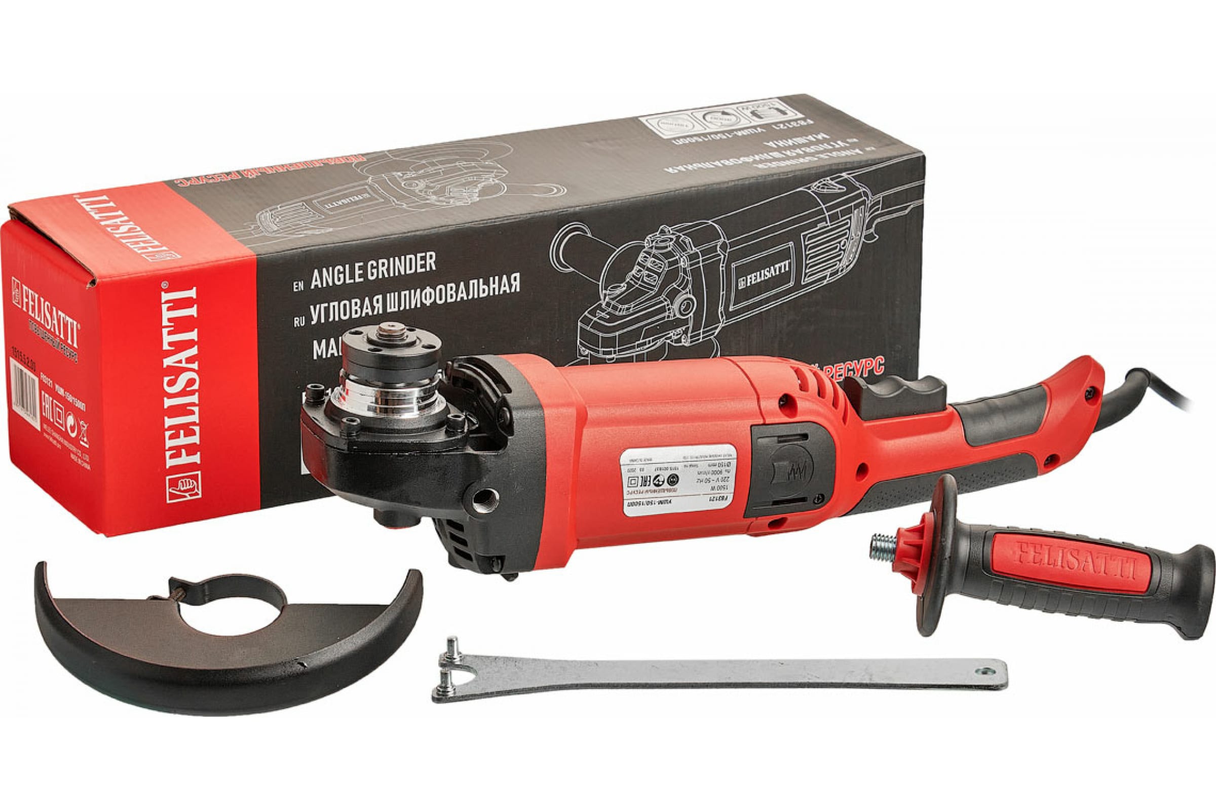 УШМ-150/1500П (1500Вт, Ø150мм, 9000об/мин, профи) FELISATTI