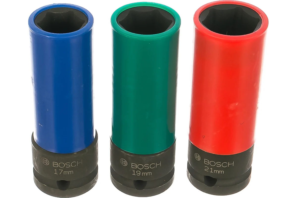 Набор торцовых головок 3шт, 1/2", 17/19/21мм, 85мм BOSCH