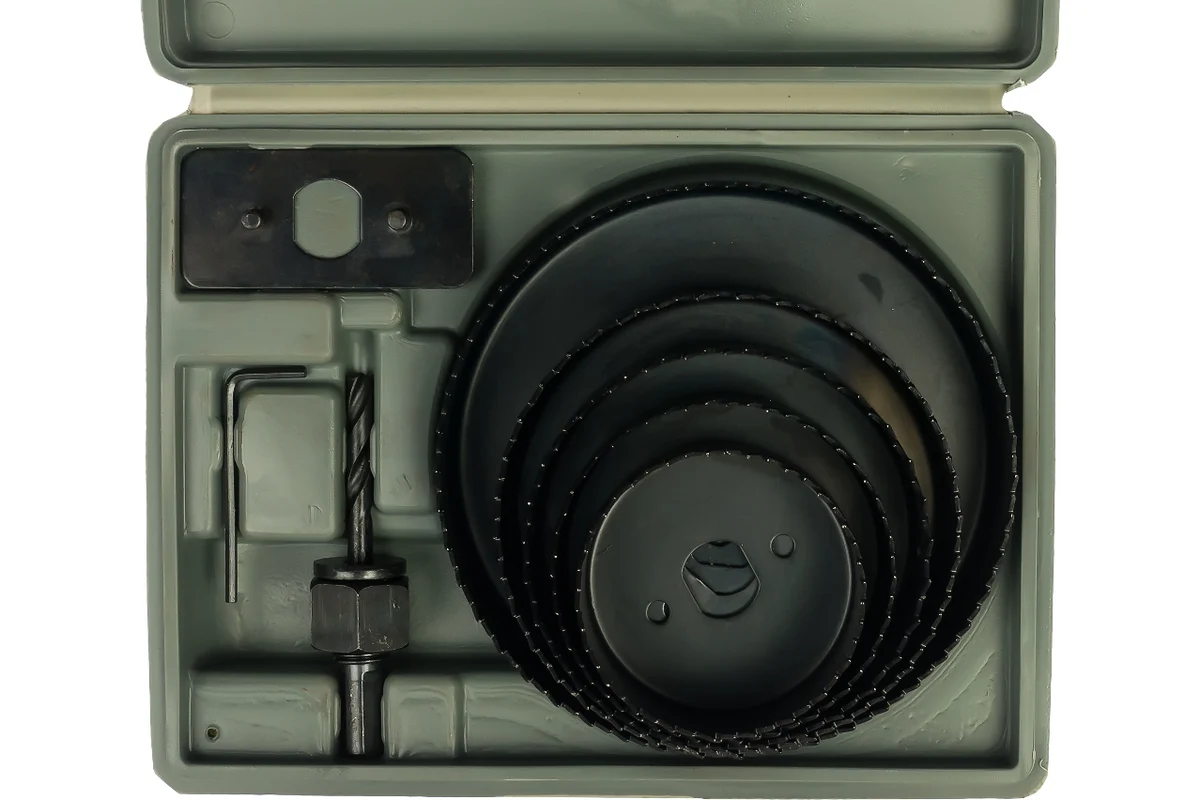 Набор коронок по дереву 8 предм., 64-127мм MATRIX