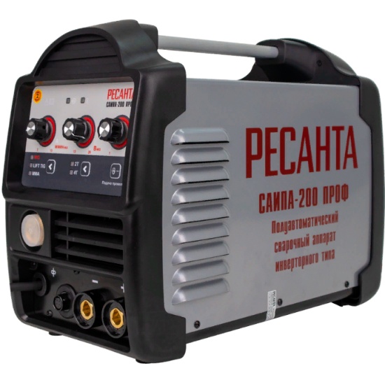 Сварочный полуавтомат САИПА-200ПРОФ (30-200А/15-160А, 140-270В, 35,5А, Ø0,6-1,2мм, ПВ70%) Ресанта