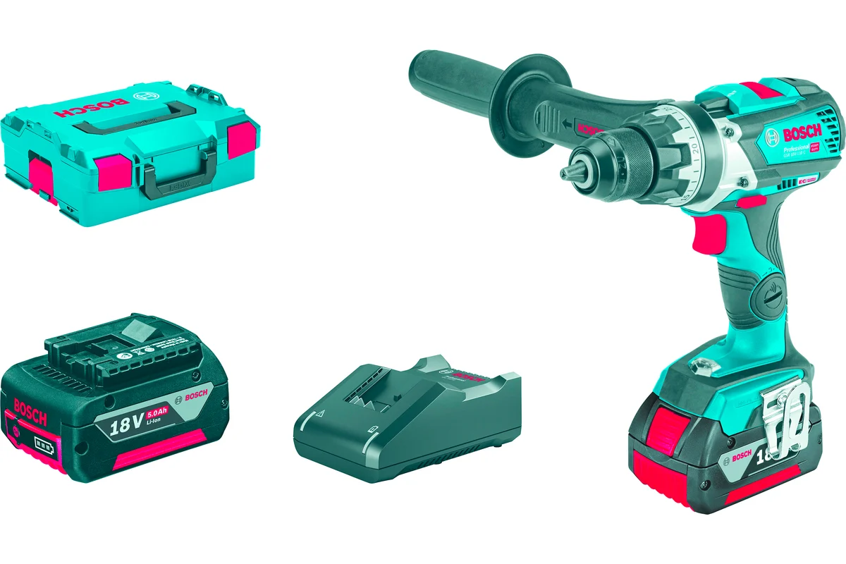 Аккумуляторная дрель-шуруповёрт GSR 18V-110C (18В, Li-Ion, 2х5,0Ач, 110/47Нм, 0-480/2100об/мин, патр.б/з 13мм, бесщёточный двигатель, кейс) BOSCH