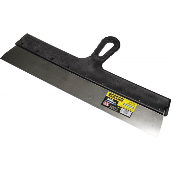 Шпатель нержавеющий 450мм с пластмассовой ручкой Stayer