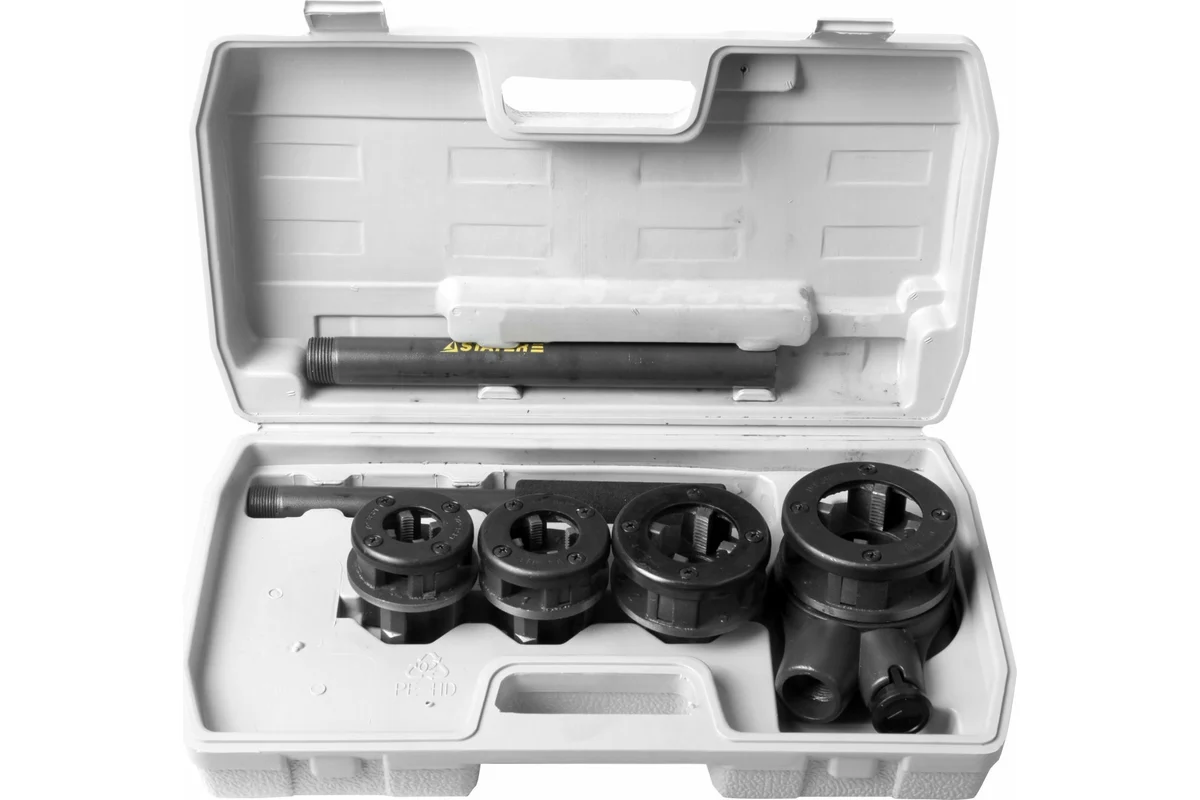 Набор резьбонарезной трубный №4, 5предм. в пластмассовом боксе Stayer "Professional"