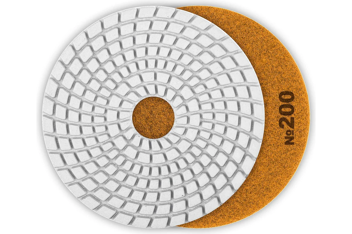 Круг алмазный гибкий шлифовальный Ø125мм, P200, мокрое шлифование, ЗУБР