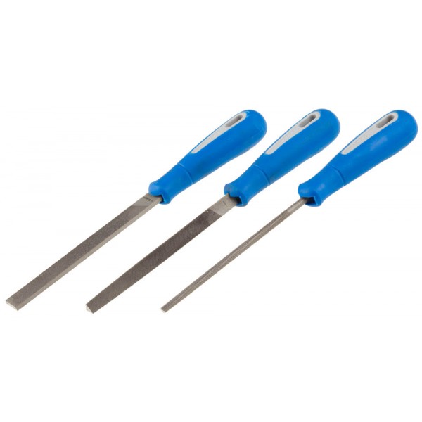 Набор напильников ЗУБР "Профессионал" №2, 150мм, 3шт, с двухкомпонентной ручкой