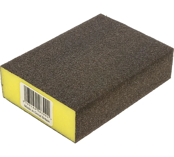 Губка шлифовальная Fine, 69х97х26мм, зерно 320, желтая BOSCH