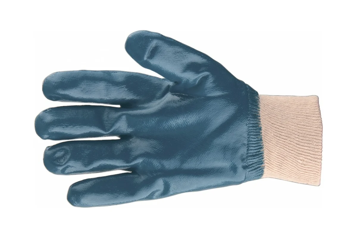 Перчатки трикотажные с обливом из бутадиен-нитрильного каучука, размер L, СИБРТЕХ