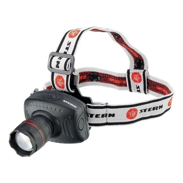 Фонарь налобный с возможностью зумирования луча, светодиодный, 1 super LED, 3хААА, STERN