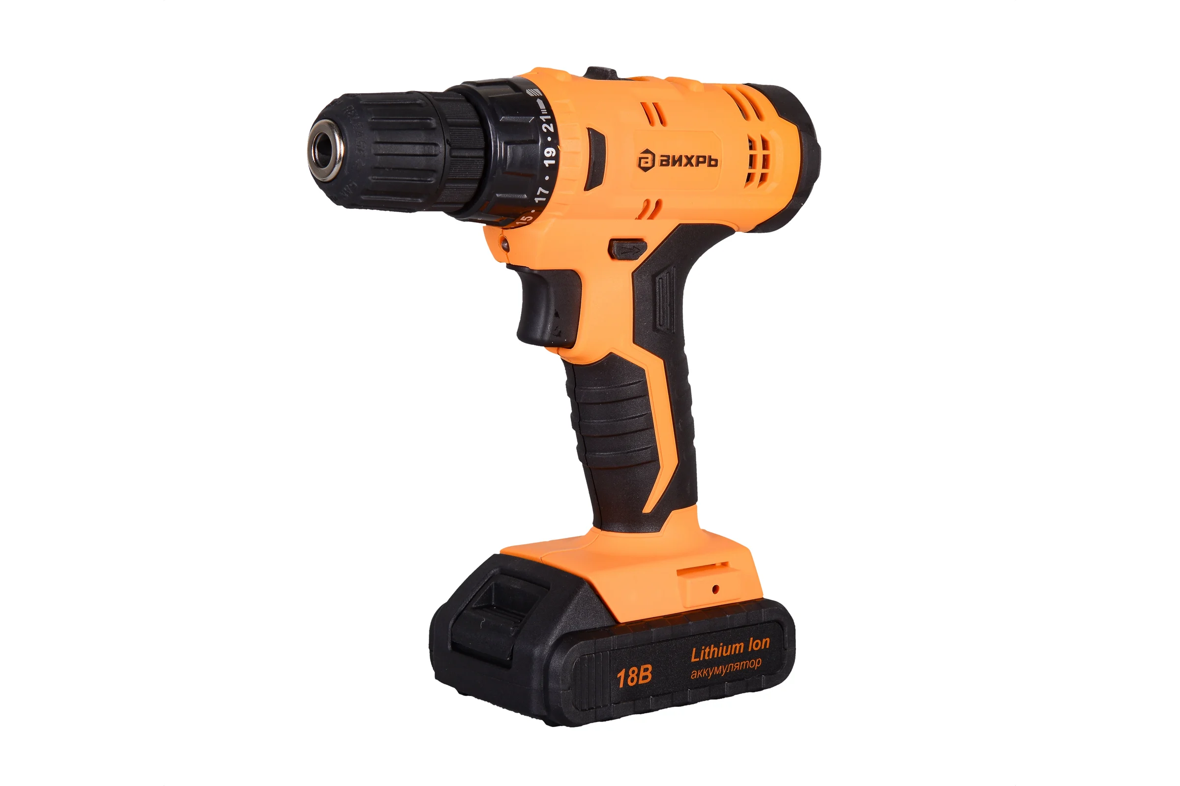 Аккум.дрель-шуруповёрт ДА-18Л-2К (18В, Li-lon, 2х2Ач, 33Нм, патр.б/з 10мм, кейс) ВИХРЬ