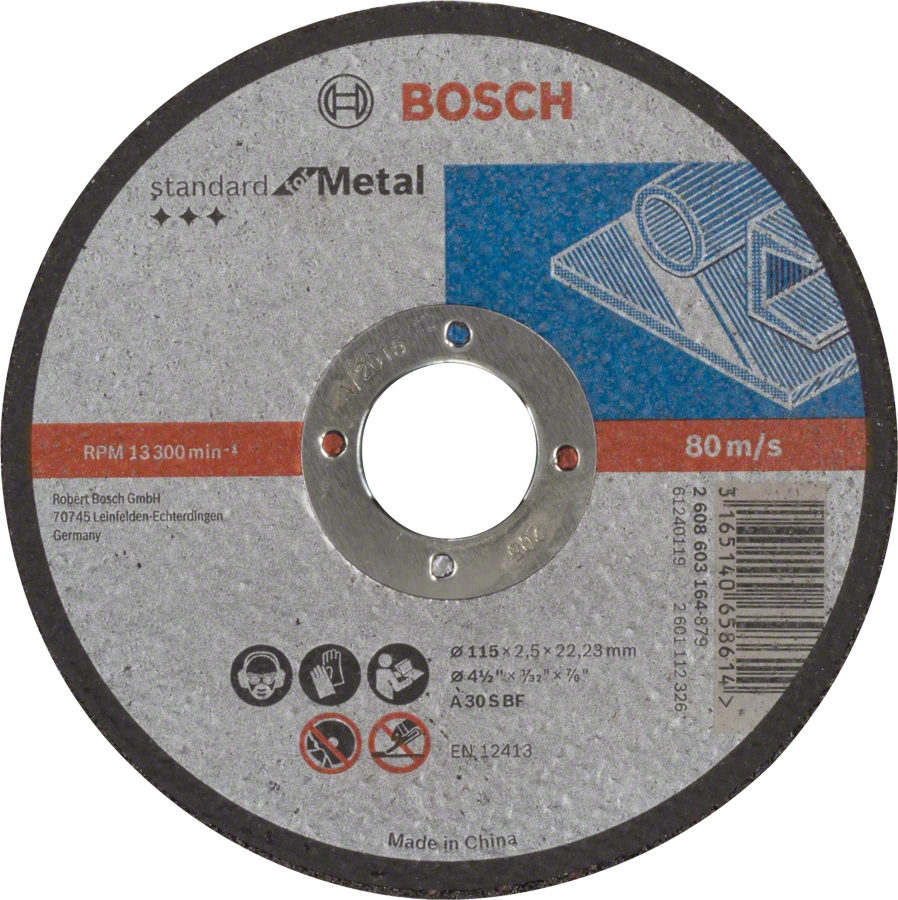 Круг отрезной Standard по металлу 115х2,5х22мм, прямой BOSCH
