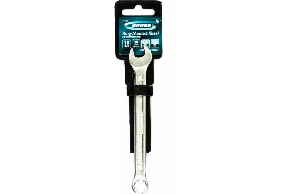 Ключ комбинированный 10мм, Cr-V, холодный штамп, GROSS
